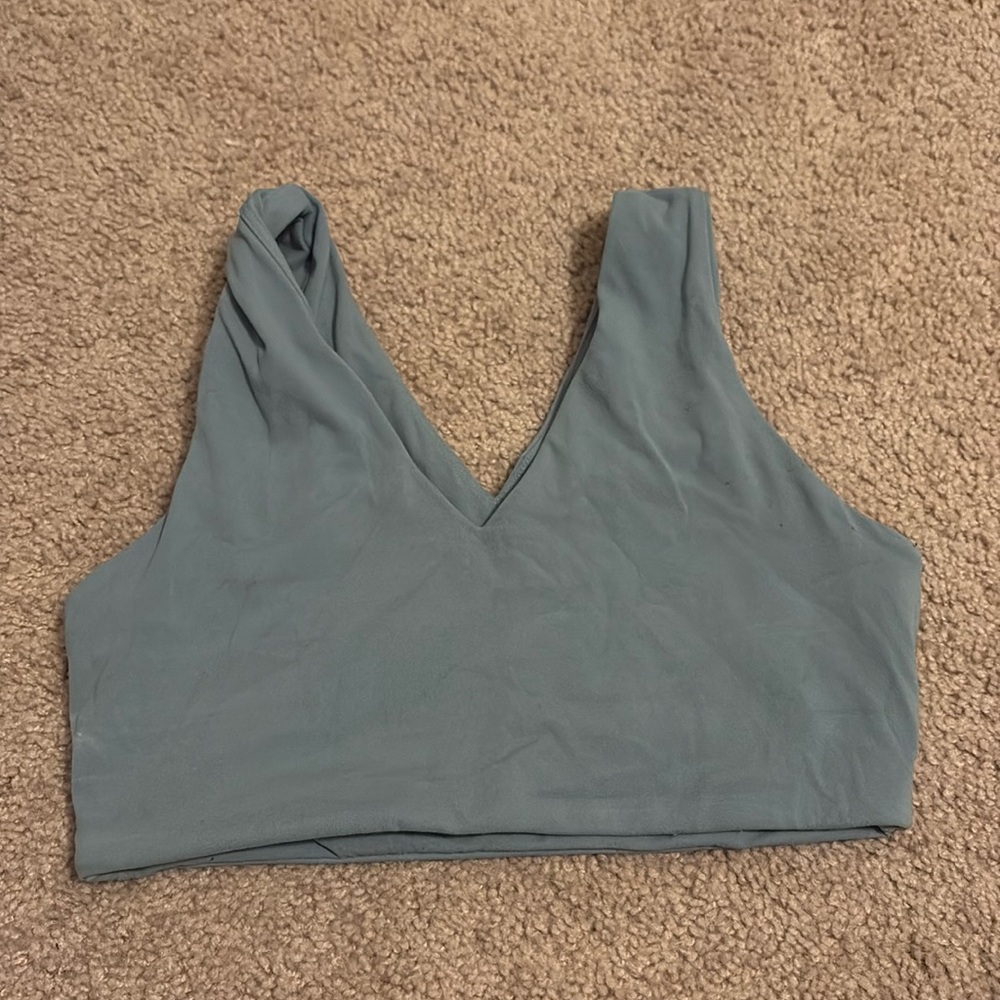 Gymshark V Neck Sports Bra, sz M, turquoise